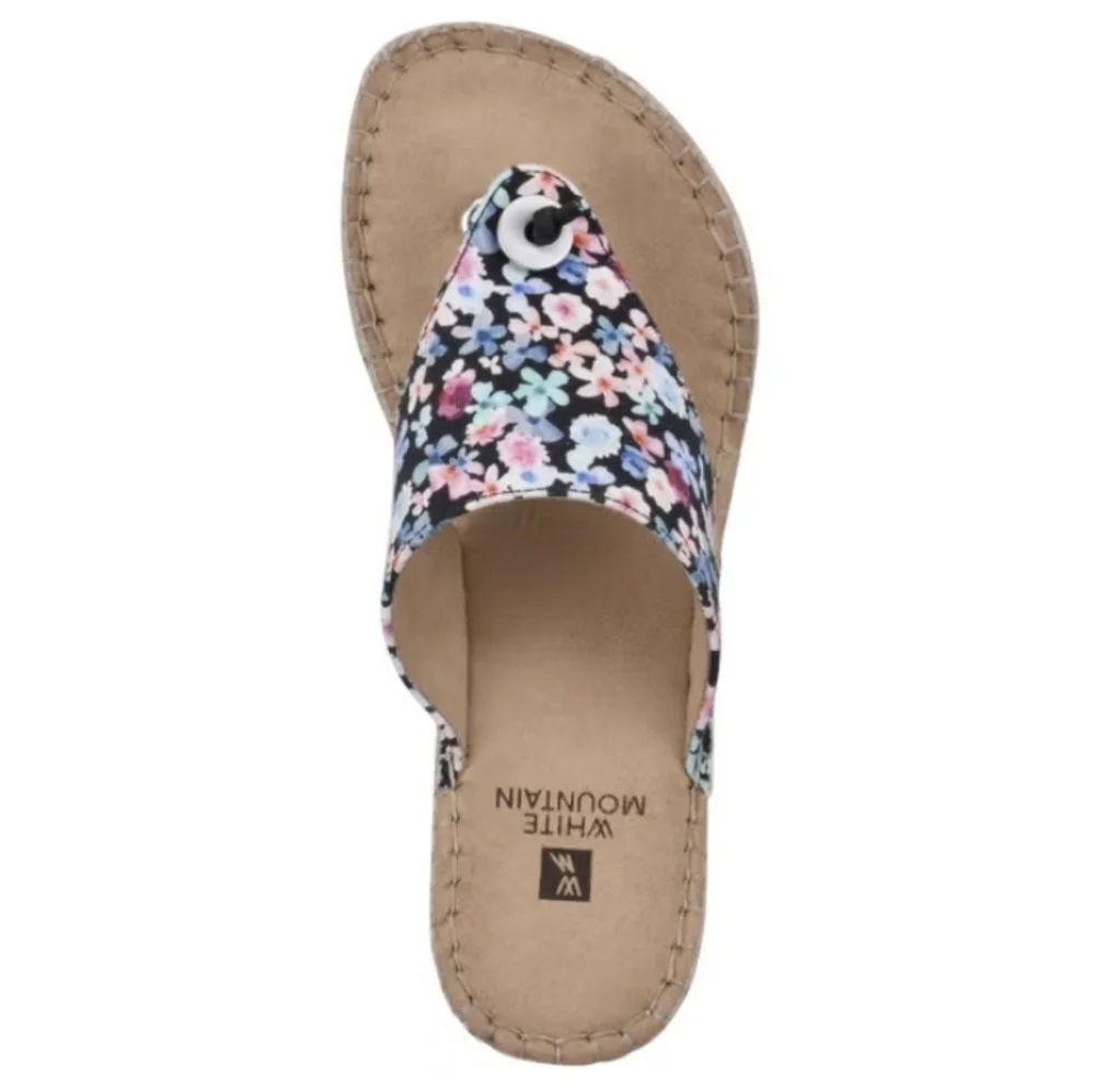 BRAND NEW WHITE MOUNTAIN BEACHBALL DRESSY WEDGE SANDAL by Roamans